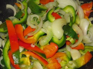 Sauteed onions and peppers