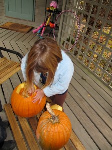 Scooping Out Pumpkin