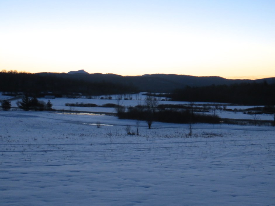 Just getting light as I head out.