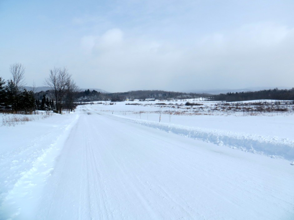 The town road crew got the road passable, but wind kept the drifts coming