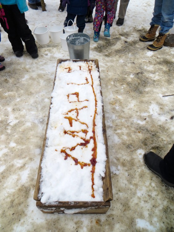 Now wait a few minutes for a chewy and sweet maple treat