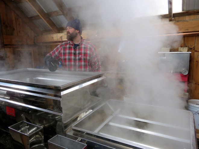 Inside the sugarhouse